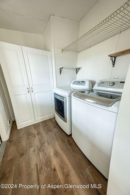 Interior, Washer, Wood Texture Flooring