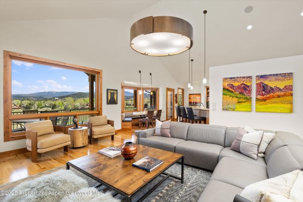 Dining room, Interior, Living room, Pendant Lights, Recessed Lighting, Wood Texture Flooring