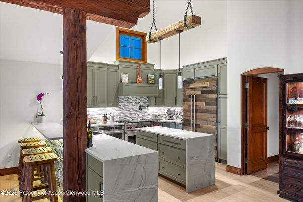Interior, Kitchen, Pendant Lights, Wood Texture Flooring