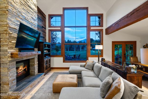 Fireplace, Interior, Living room, Stone Walls, Wood Texture Flooring