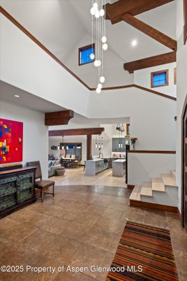 Interior, Pendant Lights, Recessed Lighting, Wooden Beams