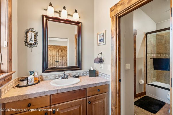Bathroom, Dual Sink Vanities, Glass Shower, Interior, Tile Countertops