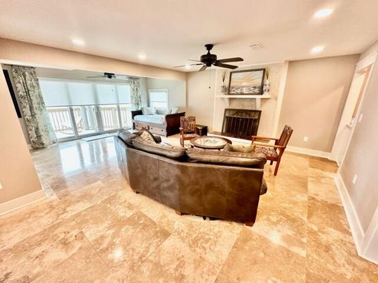 Dining room, Fireplace, Interior, Living room, Recessed Lighting