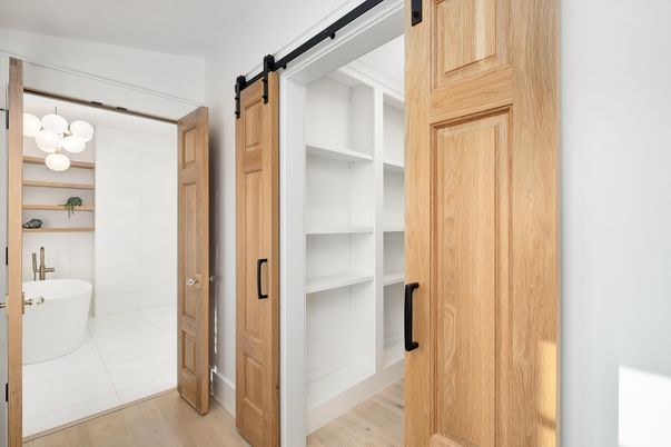 Bathroom, Interior, Wood Texture Flooring