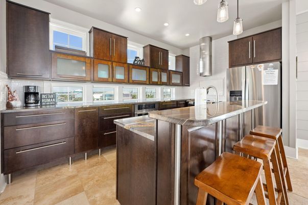 Interior, Kitchen, Pendant Lights, Recessed Lighting, Stainless Steel Appliances