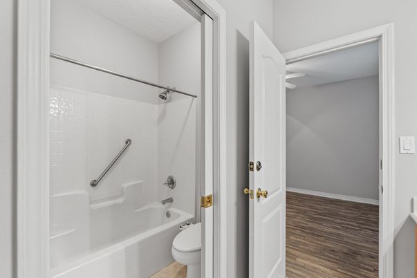 Bathroom, Interior, Wood Texture Flooring