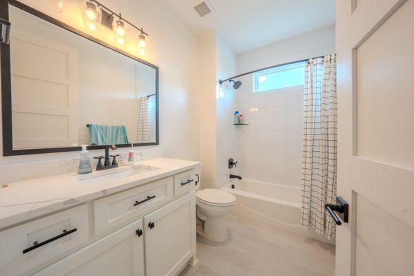 Bathroom, Dual Sink Vanities, Interior, Wood Texture Flooring
