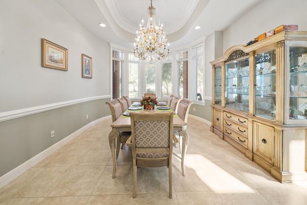 Chandelier, Dining room, Interior, Recessed Lighting