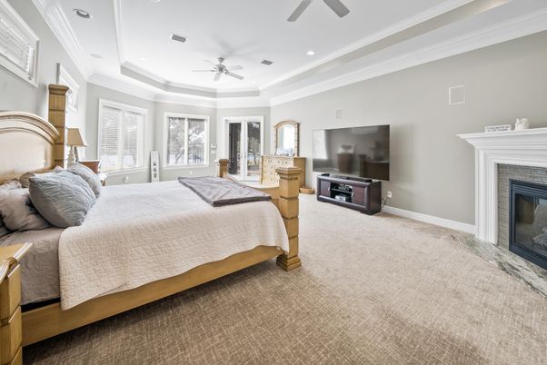 Bedroom, Fireplace, Interior, Recessed Lighting