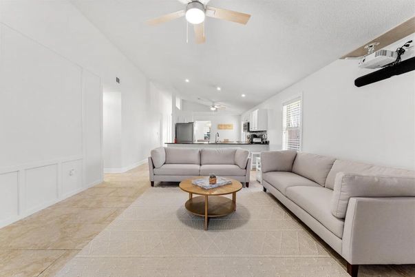 Interior, Kitchen, Living room, Recessed Lighting