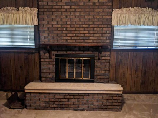 Fireplace, Interior, Stone Walls, Wooden Walls