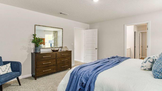 Bedroom, Interior, Recessed Lighting