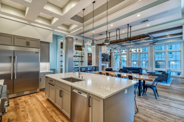 Dining room, Interior, Kitchen, Living room, Pendant Lights, Recessed Lighting, Stainless Steel Appliances, Wood Texture Flooring