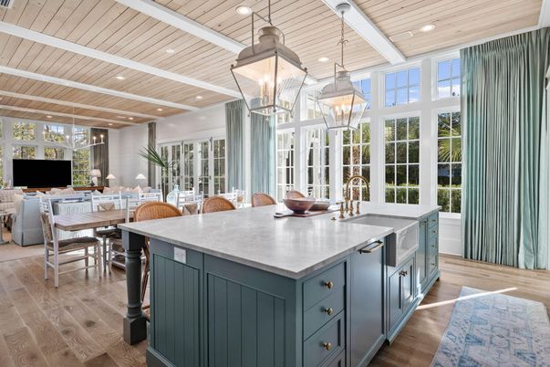 Dining room, Interior, Kitchen, Living room, Pendant Lights, Recessed Lighting, Wooden Ceilings, Wood Texture Flooring
