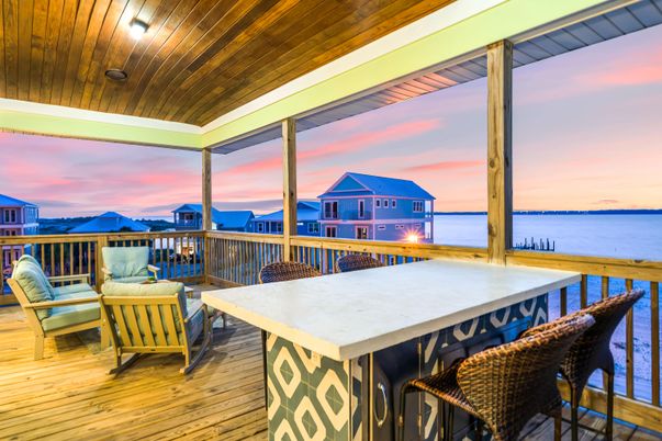 Exterior, Water, Wood Texture Flooring