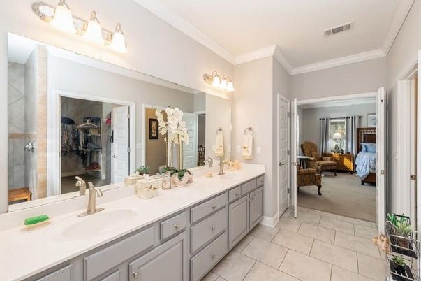 Bathroom, Bedroom, Dual Sink Vanities, Glass Shower, Interior