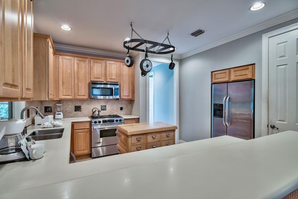 Interior, Kitchen, Recessed Lighting, Stainless Steel Appliances