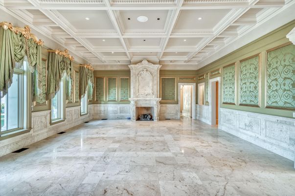 Empty room, Fireplace, Interior, Recessed Lighting