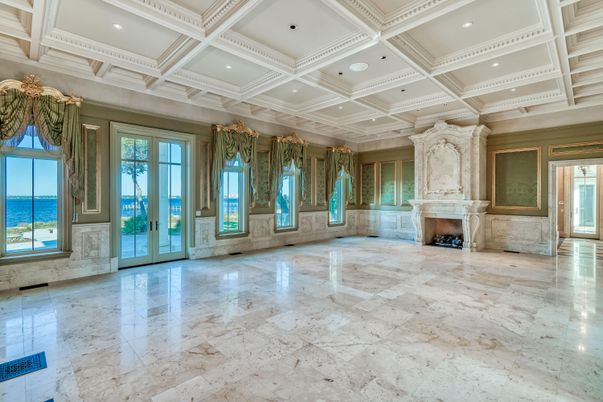 Empty room, Fireplace, Interior, Recessed Lighting