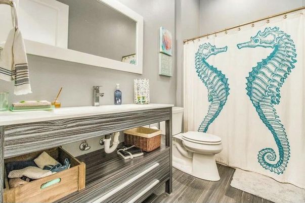 Bathroom, Interior, Wood Texture Flooring