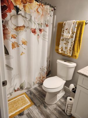 Bathroom, Interior, Wood Texture Flooring