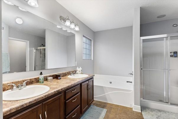 Bathroom, Dual Sink Vanities, Glass Shower, Interior