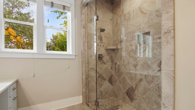 Bathroom, Glass Shower, Interior
