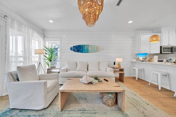 Interior, Kitchen, Living room, Pendant Lights, Recessed Lighting, Wood Texture Flooring