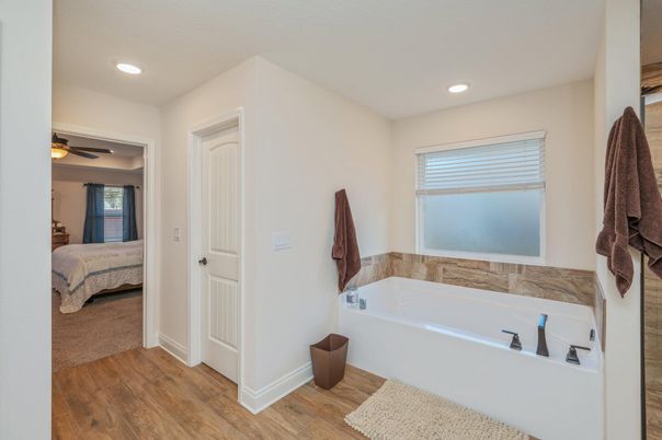 Bathroom, Bedroom, Interior, Recessed Lighting, Wood Texture Flooring