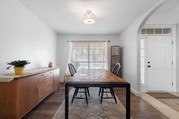Dining room, Interior, Wood Texture Flooring