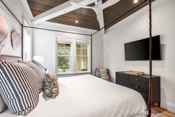 Bedroom, Interior, Recessed Lighting, Wooden Ceilings