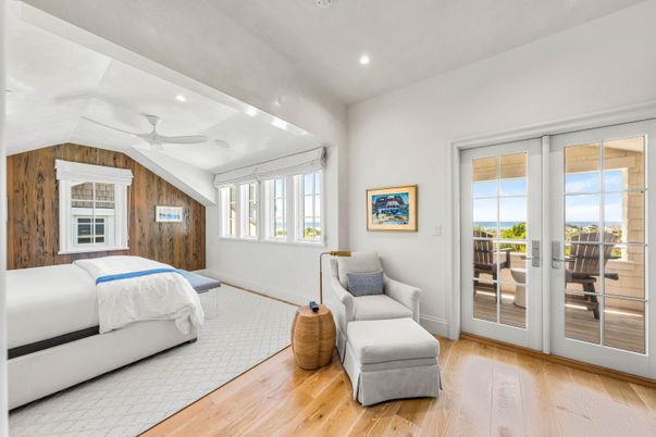 Bedroom, Interior, Recessed Lighting, Wood Texture Flooring, Wooden Walls