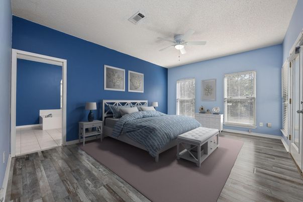 Bedroom, Interior, Wood Texture Flooring
