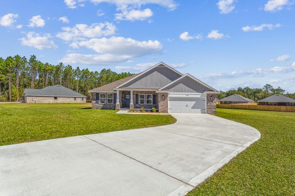 Attached, Backyard, Exterior, Facade, Brick Facade, Ranch