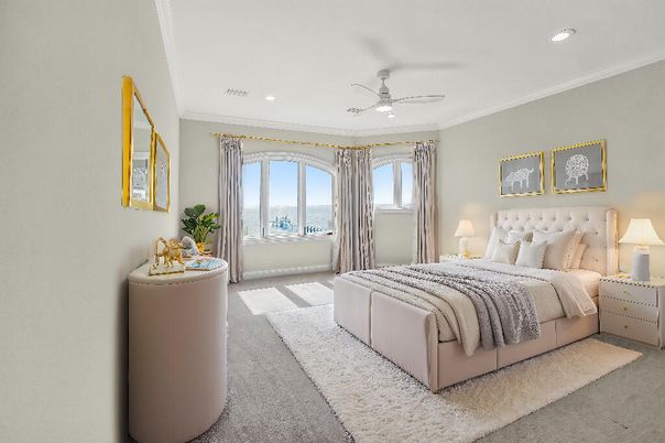 Bedroom, Interior, Recessed Lighting