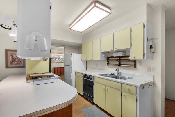 Interior, Kitchen, Wood Texture Flooring