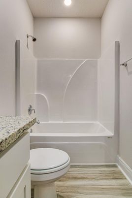 Bathroom, Interior, Recessed Lighting, Wood Texture Flooring