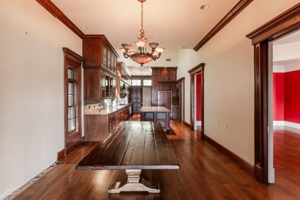 Chandelier, Interior, Recessed Lighting, Wood Texture Flooring