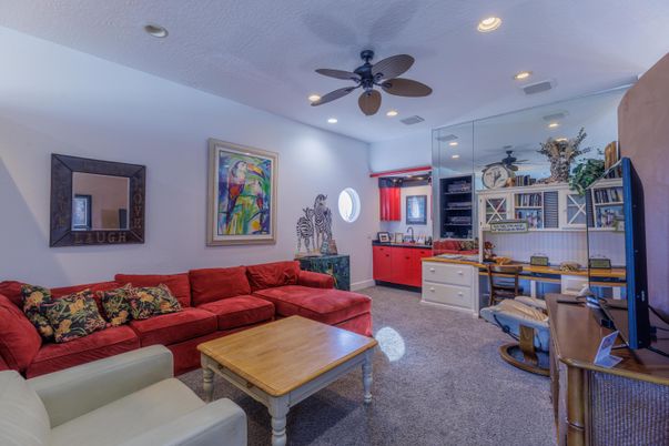 Interior, Living room, Recessed Lighting