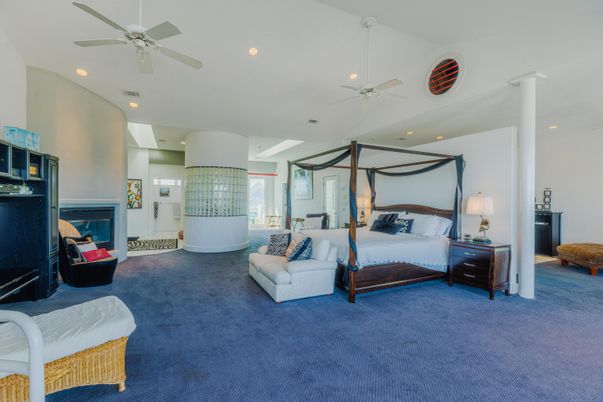 Bedroom, Fireplace, Interior, Recessed Lighting