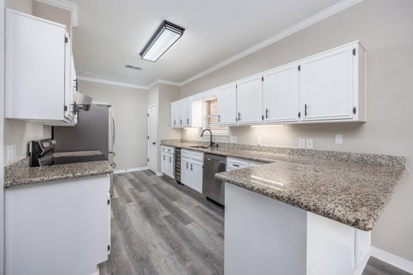 Interior, Kitchen, Wood Texture Flooring