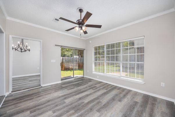 Chandelier, Empty room, Interior, Wood Texture Flooring