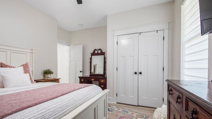 Bedroom, Interior, Wood Texture Flooring