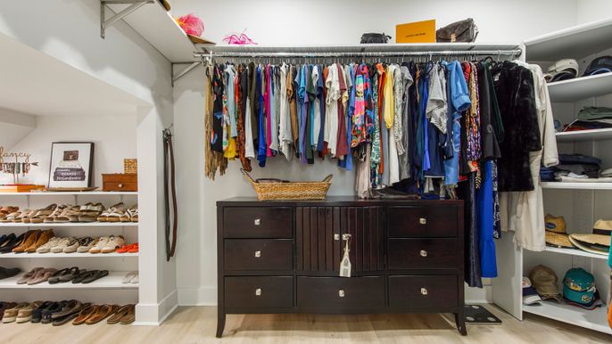 Interior, Walk-in Closets, Wood Texture Flooring