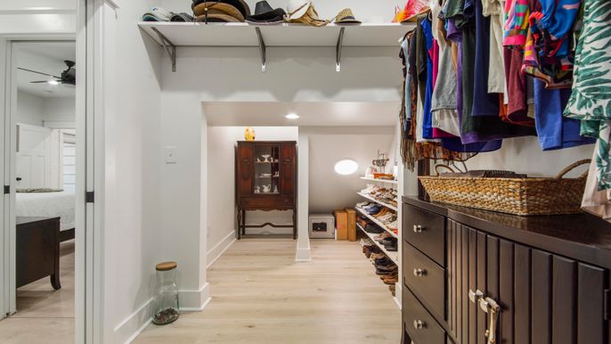 Interior, Recessed Lighting, Walk-in Closets, Wood Texture Flooring
