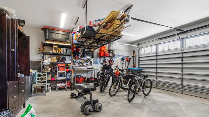 Garage, Interior, Recessed Lighting
