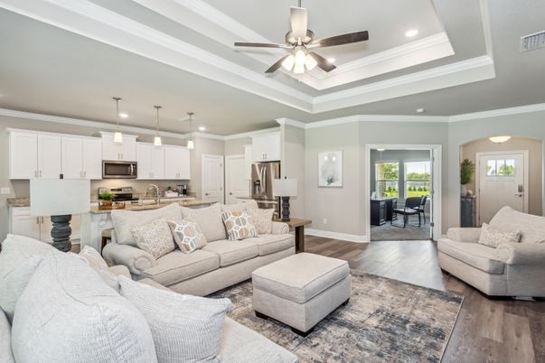 Interior, Kitchen, Living room, Pendant Lights, Recessed Lighting, Stainless Steel Appliances, Wood Texture Flooring