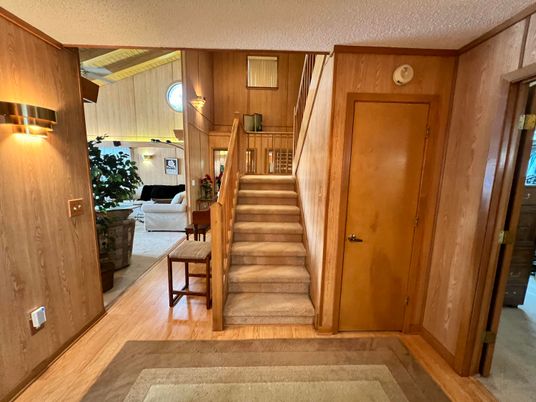 Interior, Living room, Wood Texture Flooring, Wooden Walls