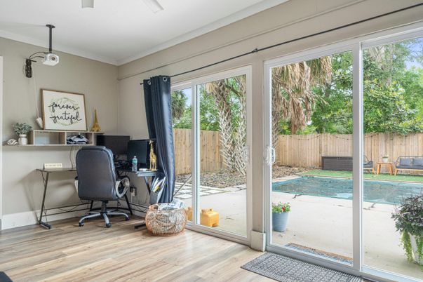 Home Office, Interior, Wood Texture Flooring