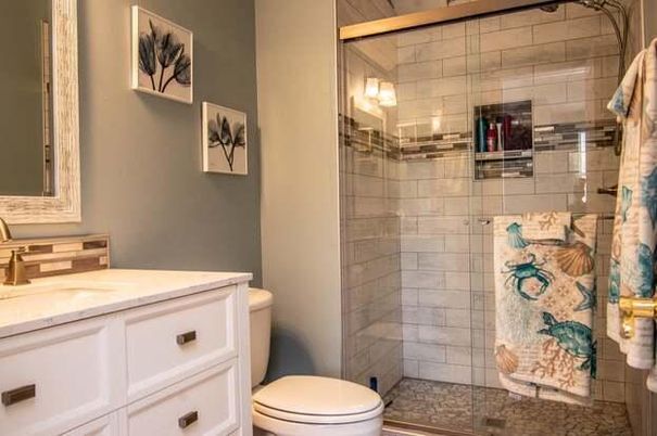 Bathroom, Glass Shower, Interior